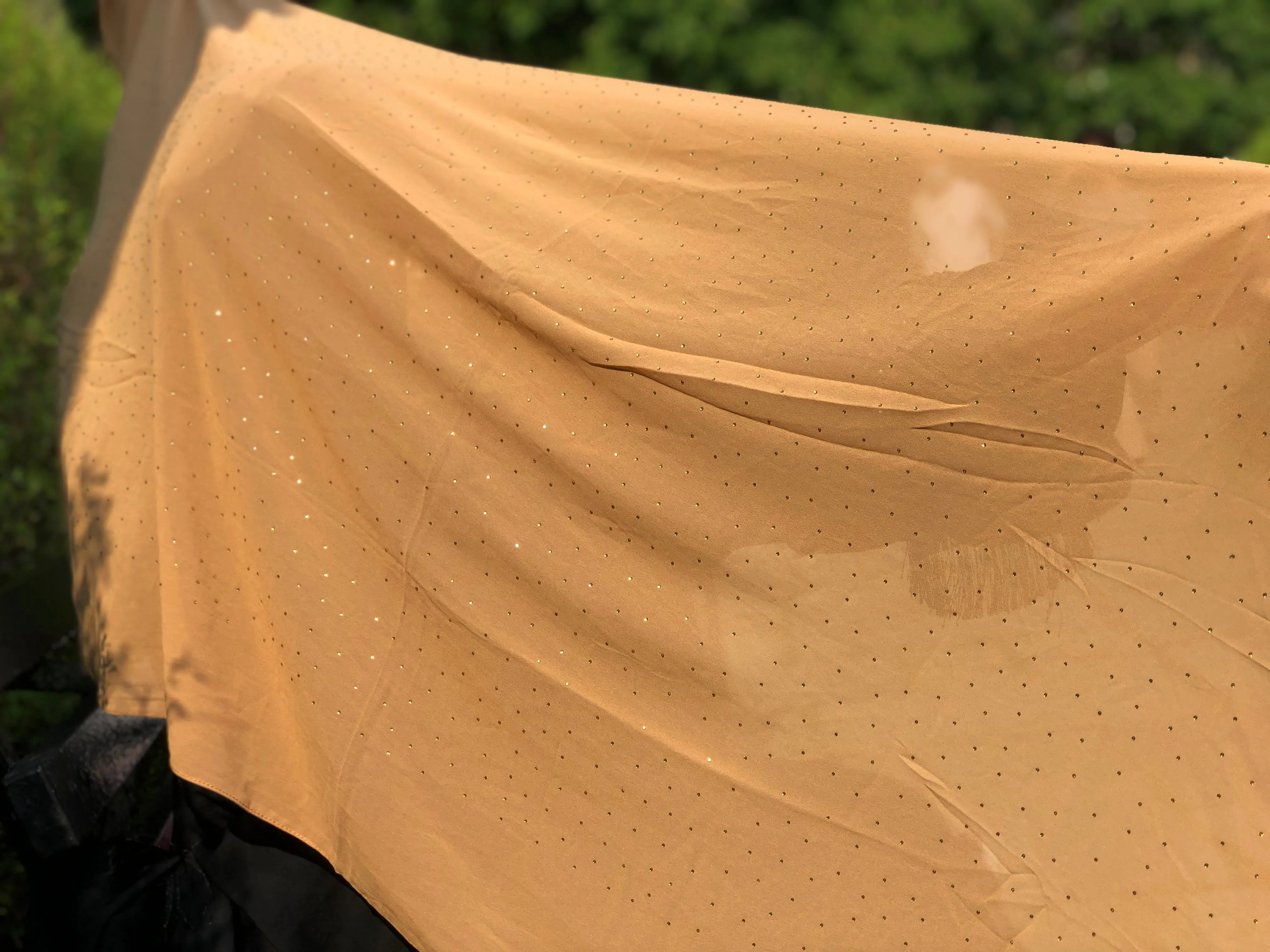Chiffon with Rhinestone-Sand