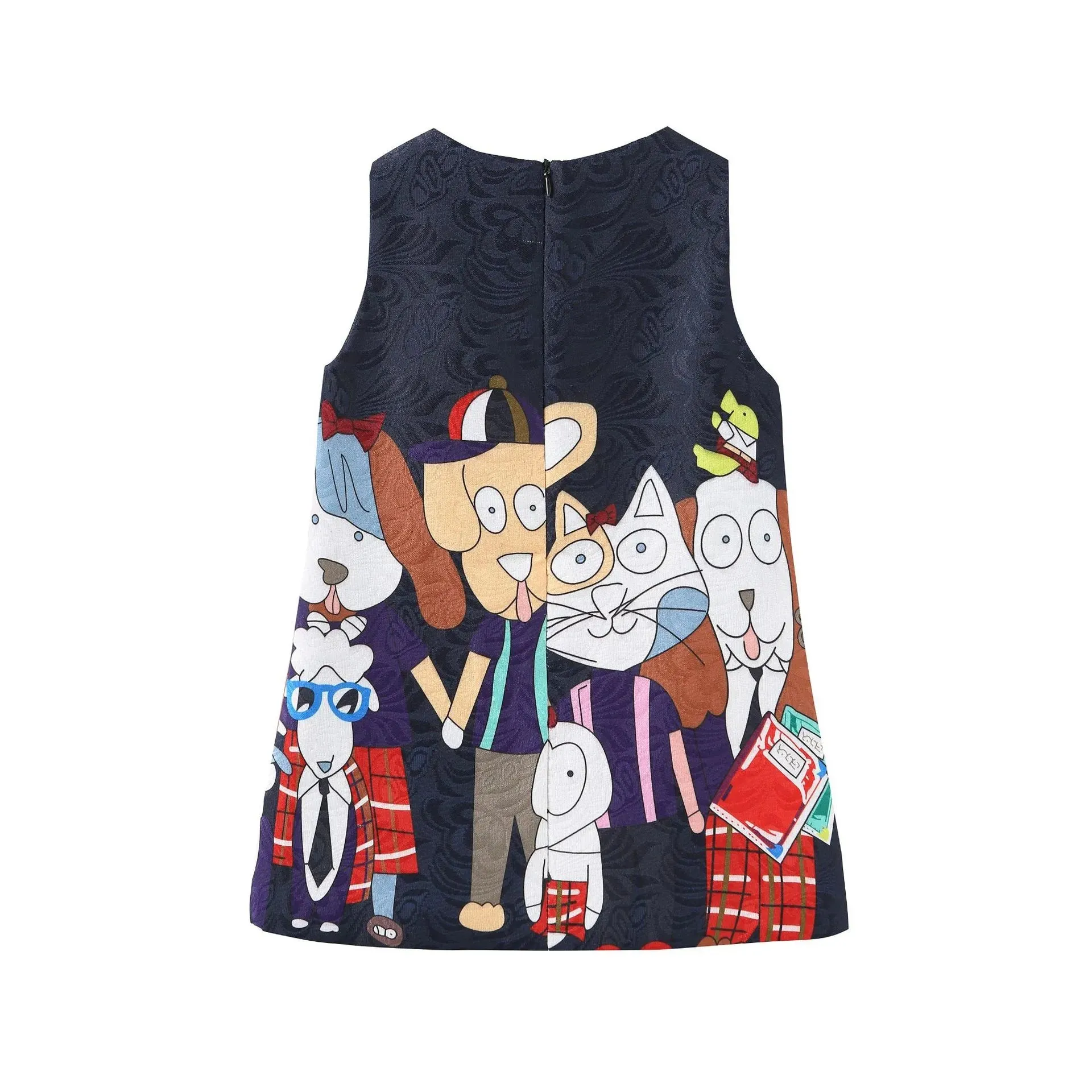 Children's Dress Summer Girls printing suspenders Dress European and American baby children clothing