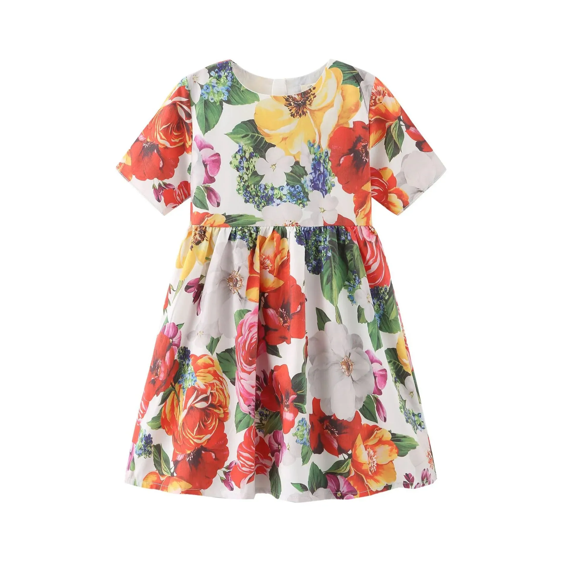 Children's Dress Summer Girls printing suspenders Dress European and American baby children clothing
