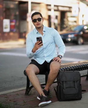 Corsica Stripe Long Sleeve Tech Shirt