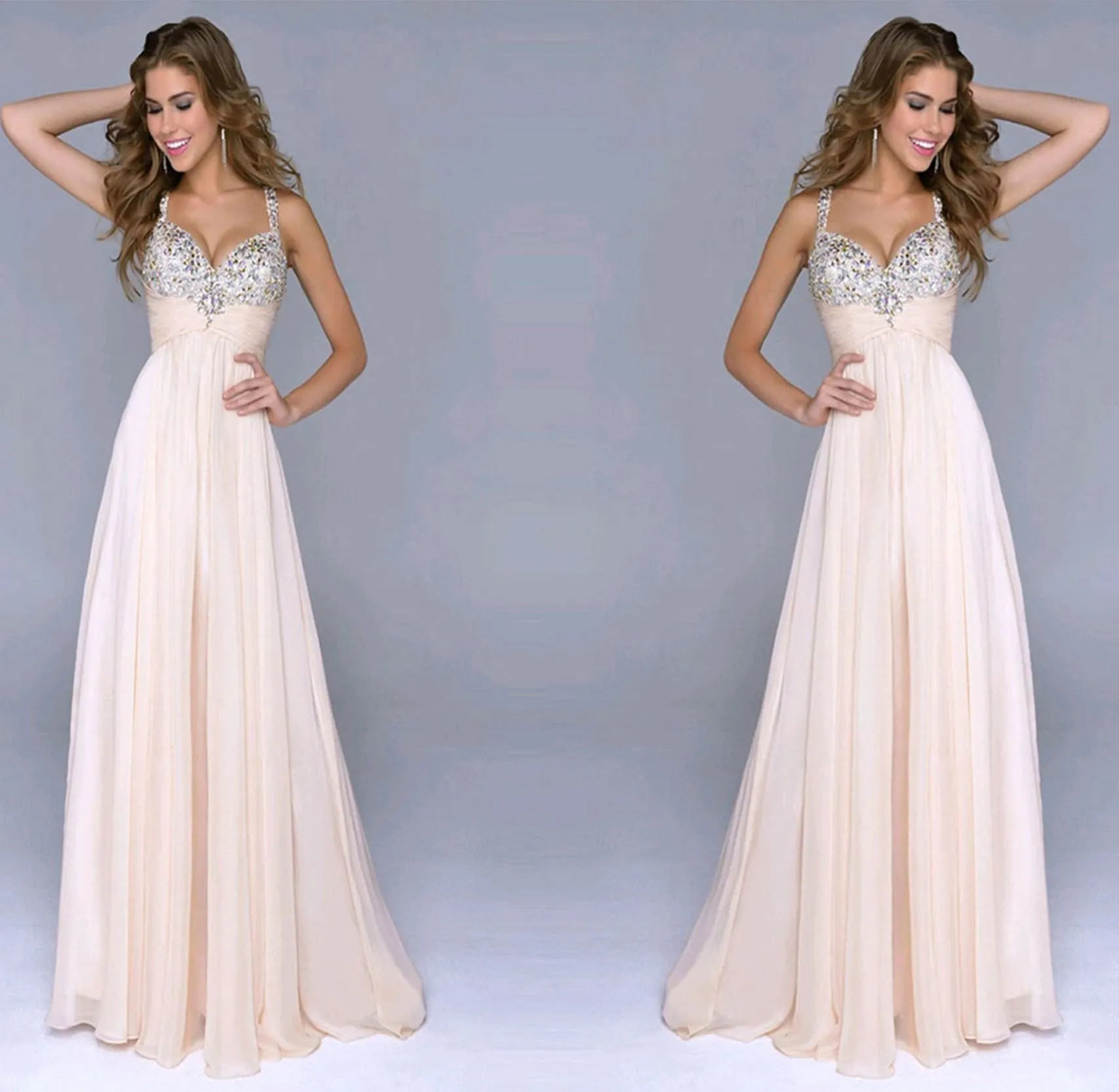 CREAMTOPMALL Muse temperament princess dress chiffon sequined suspender dress 2025 2025 trade popular women's clothing bridesmaids evening dress