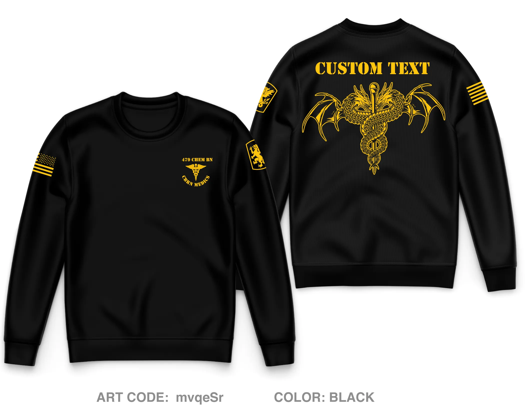 CUSTOM 479th CBRN BN Core Men's Crewneck Performance Sweatshirt - mvqeSr