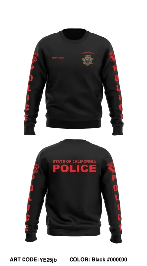 Custom CAL FIRE LAW ENFORCEMENT TRAINING Store 1 Core Men's Crewneck Performance Sweatshirt - YE25jb