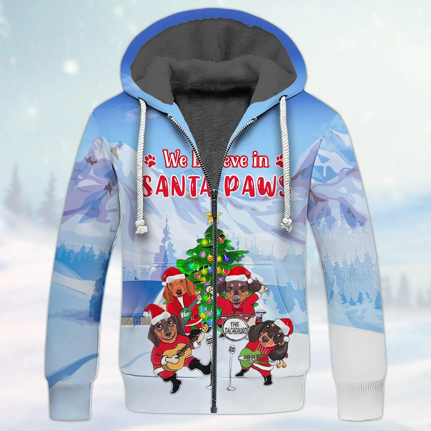 Dachshunds We Believe In Santa Paws 3D Shirt Dachshund Dog Lover