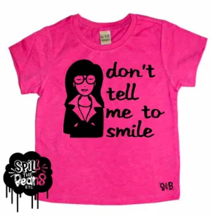 Daria Don't Tell Me to Smile Kids Tee
