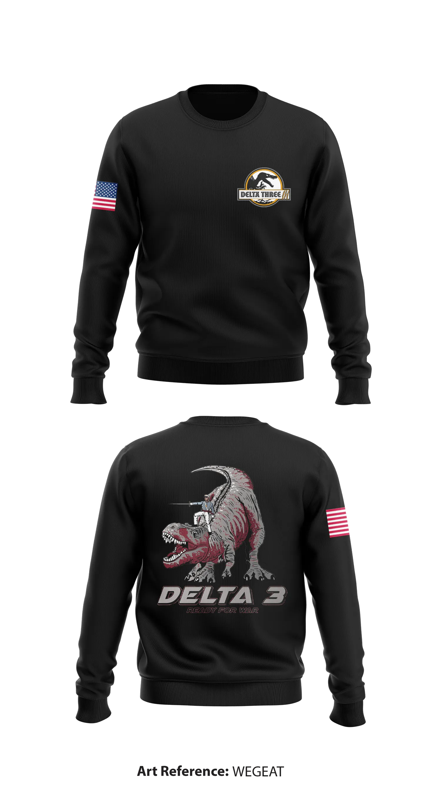 Delta Company 3rd Regiment, West Point Core Men's Crewneck Performance Sweatshirt - WeGEAt