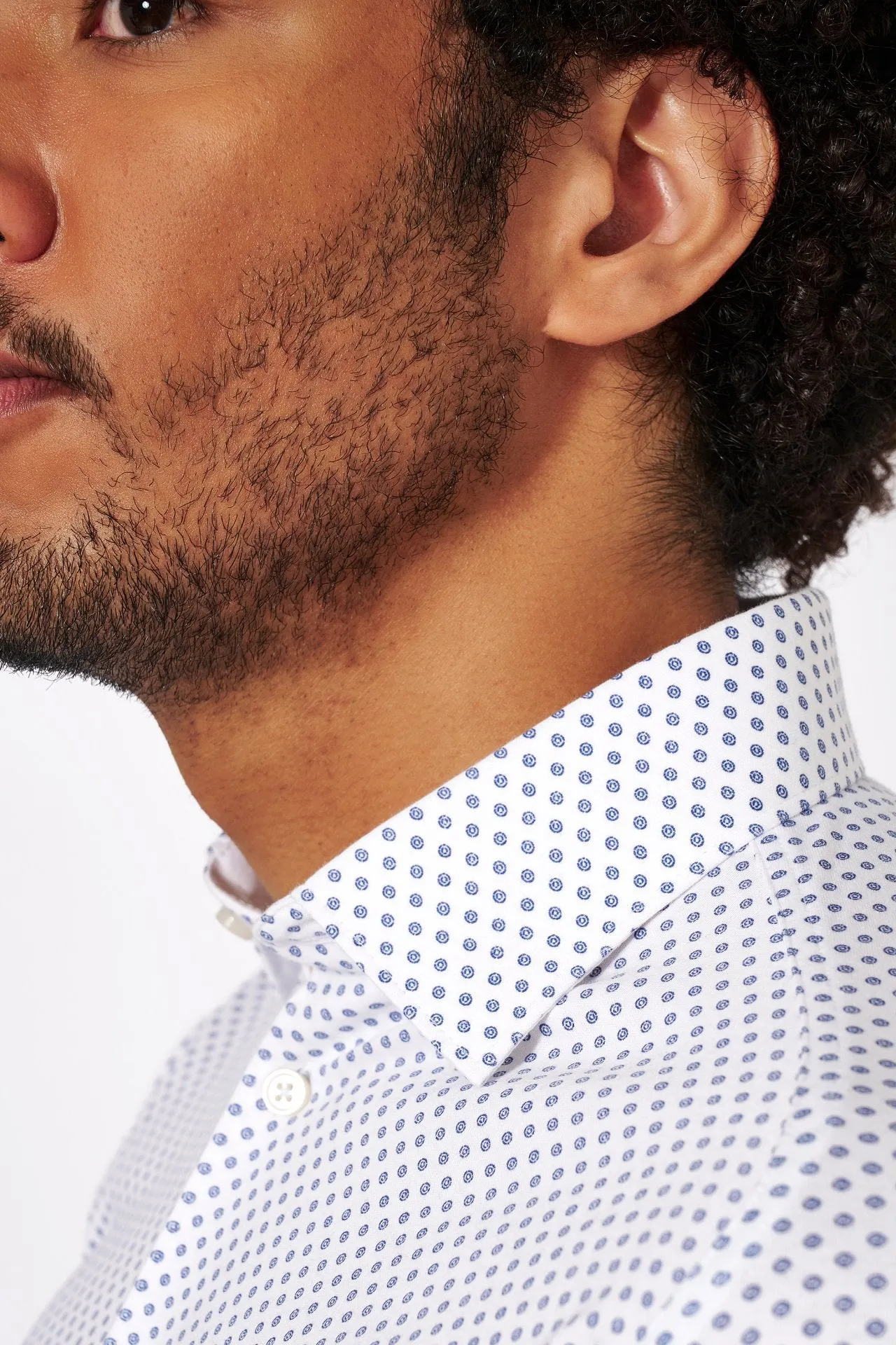 Desoto Geo Pattern Print Jersey Knit Shirt