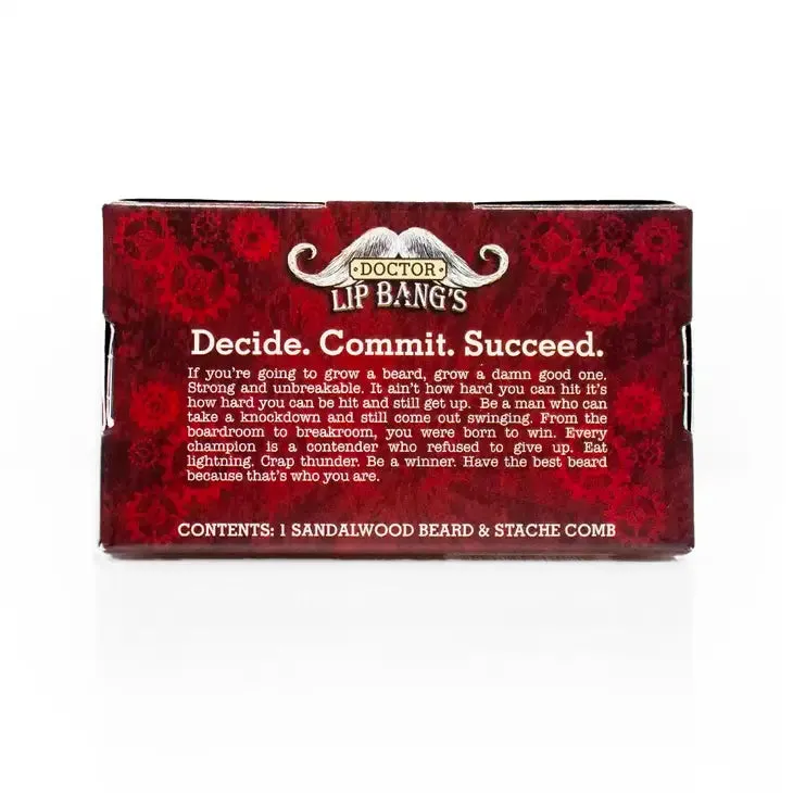Doctor Lip Bang's All-Natural Beard & Stache Comb - A Must-Have for the Bearded Gentleman