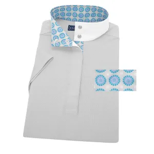 Essex Classics Ladies Medallion “Dusk” Grey Jumper Performance Short Sleeve Show Shirt