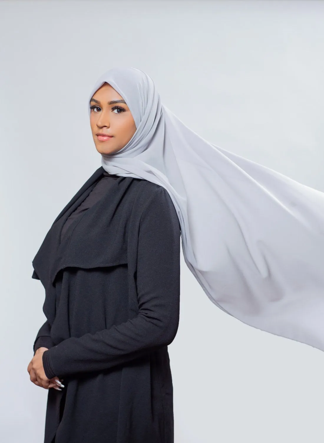 Everyday Premium Chiffon Hijab | Smokey Gray