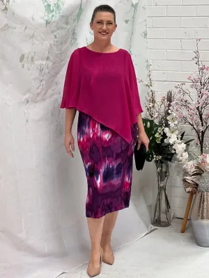Fierce Fuchsia Abstract Dress