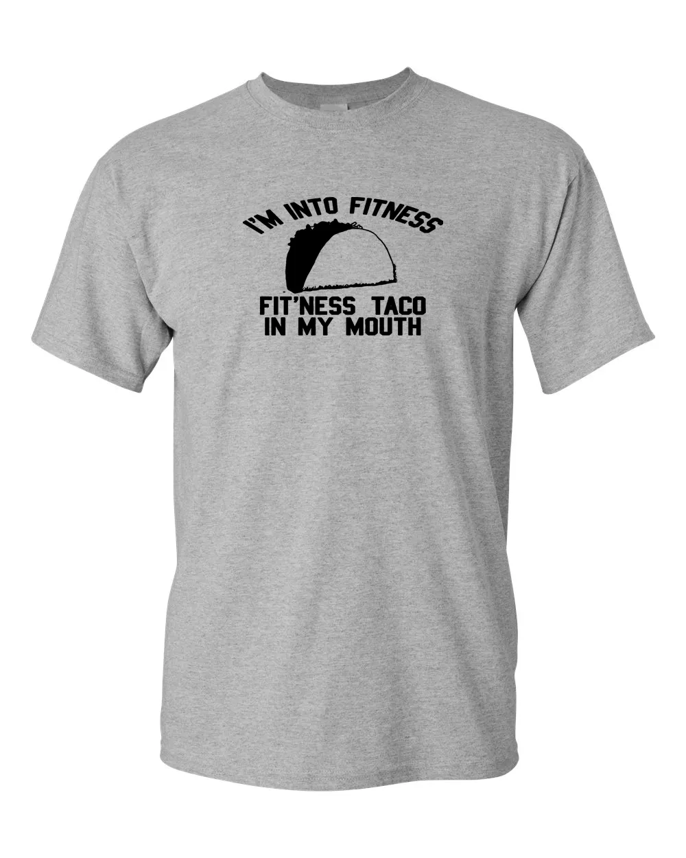 Fitness Taco Funny T Shirt Humorous Gym Mexican Food Tee for Guys