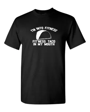 Fitness Taco Funny T Shirt Humorous Gym Mexican Food Tee for Guys