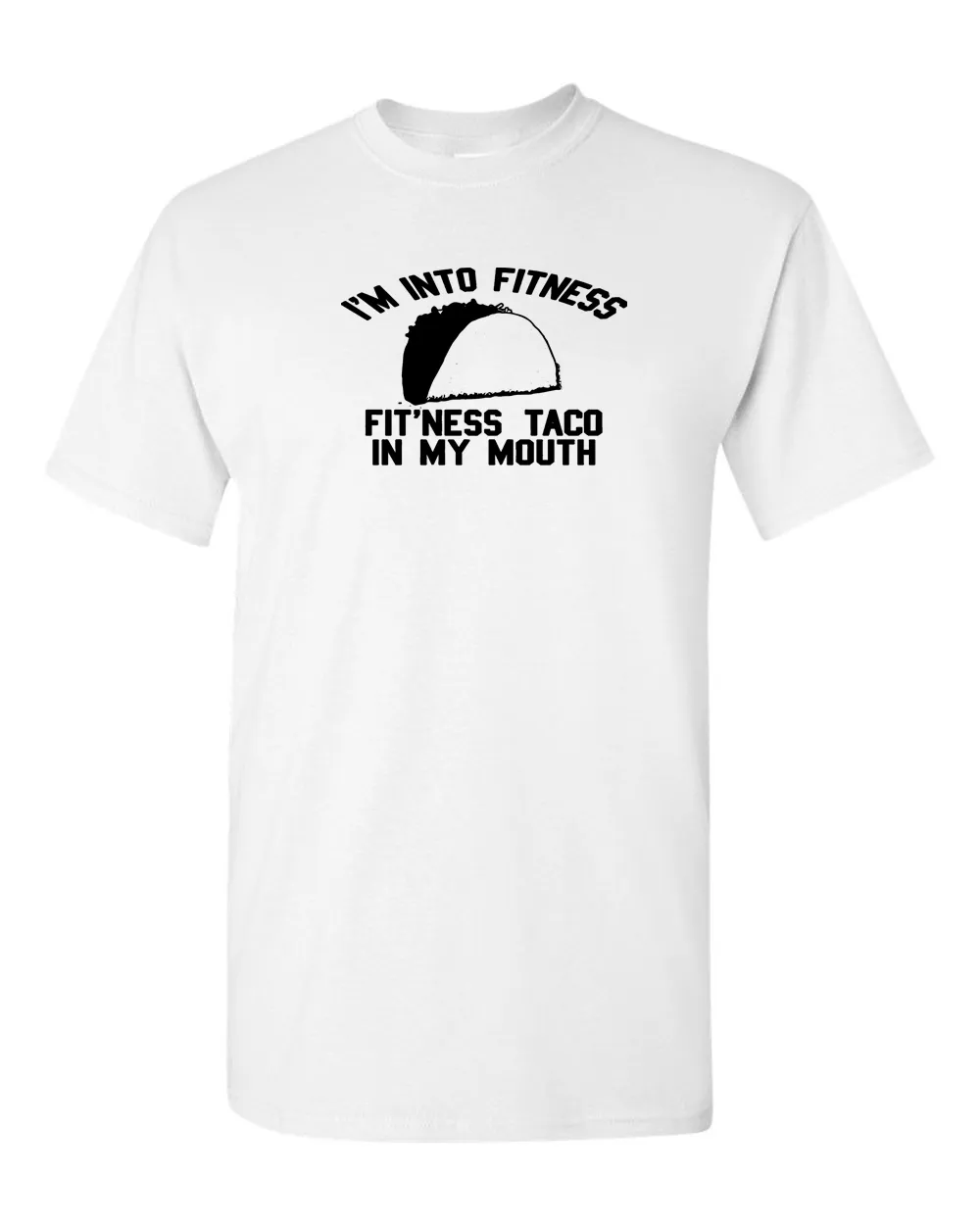 Fitness Taco Funny T Shirt Humorous Gym Mexican Food Tee for Guys