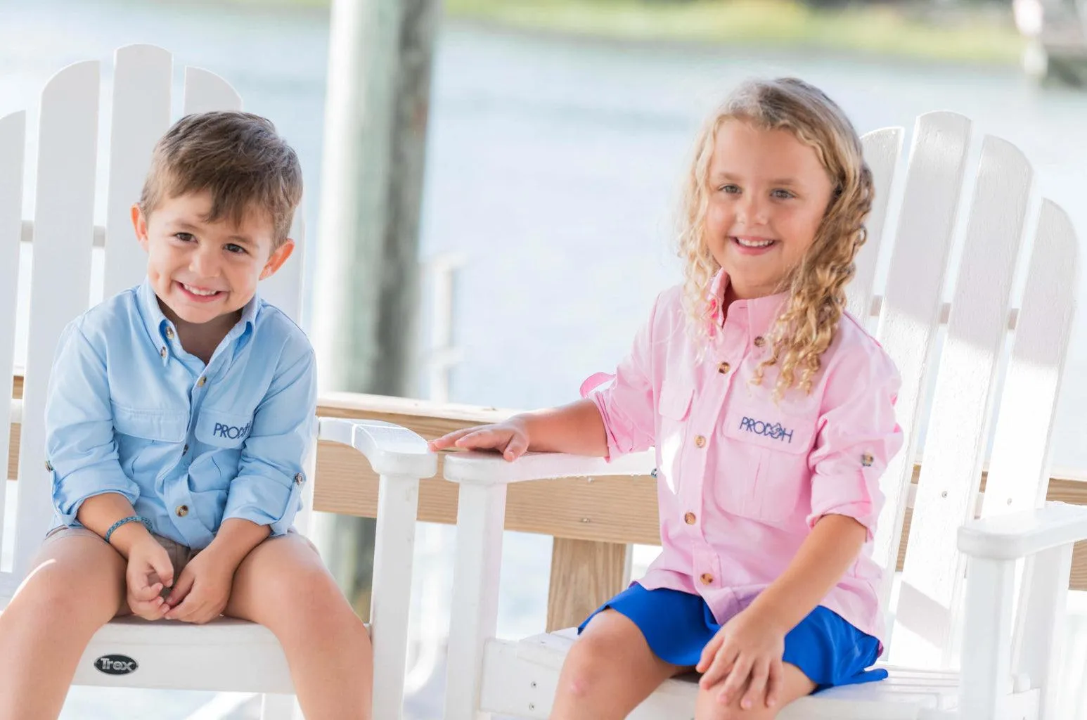 Founders Kids Fishing Shirt in Pink
