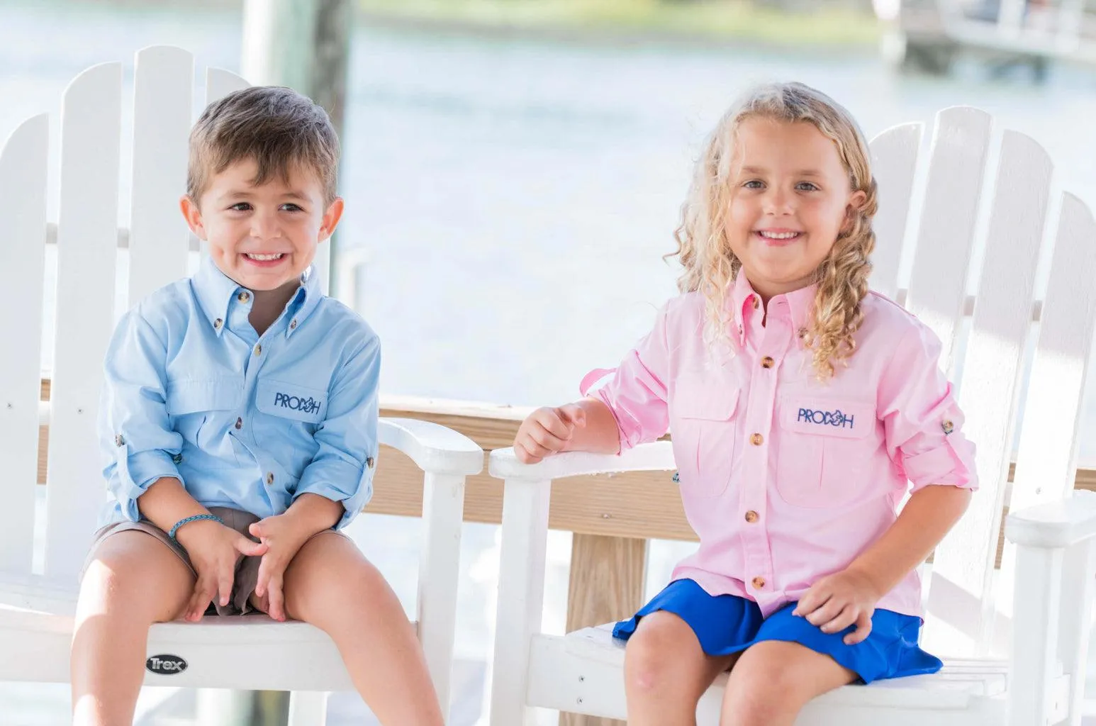 Founders Kids Fishing Shirt in Pink