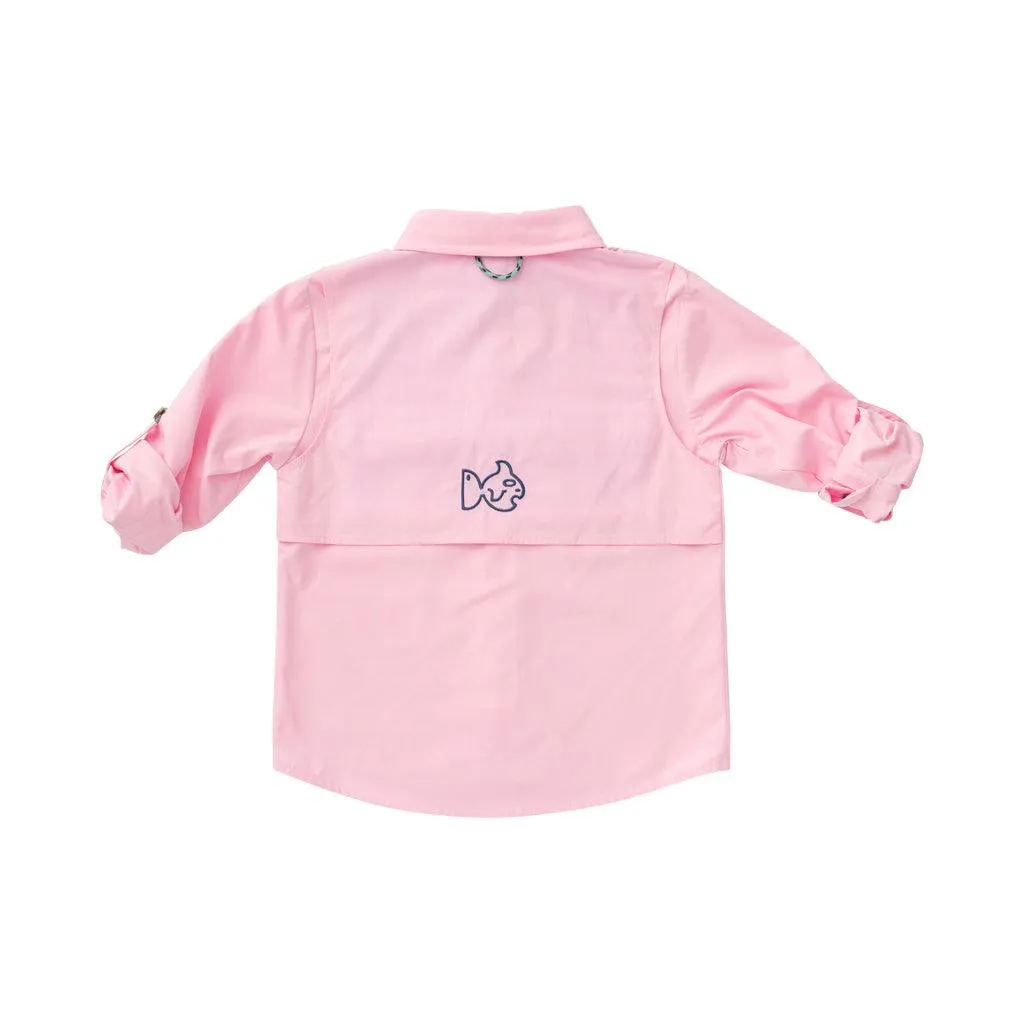 Founders Kids Fishing Shirt in Pink