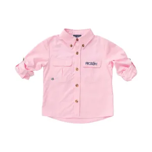 Founders Kids Fishing Shirt in Pink