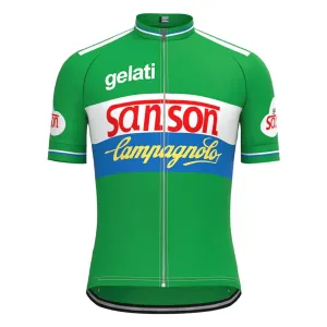 Gis Gelati Sanson Green Vintage Short Sleeve Cycling Jersey Top