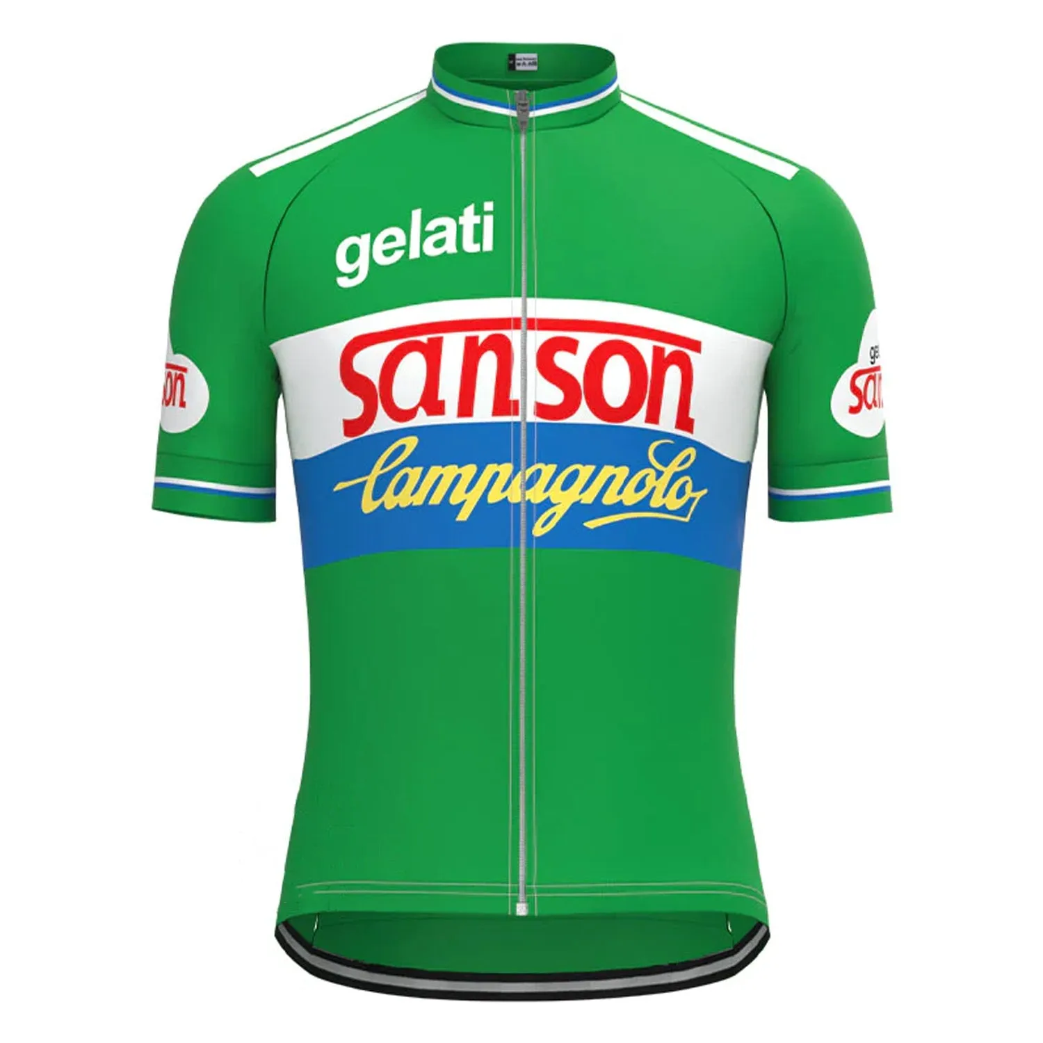 Gis Gelati Sanson Green Vintage Short Sleeve Cycling Jersey Top