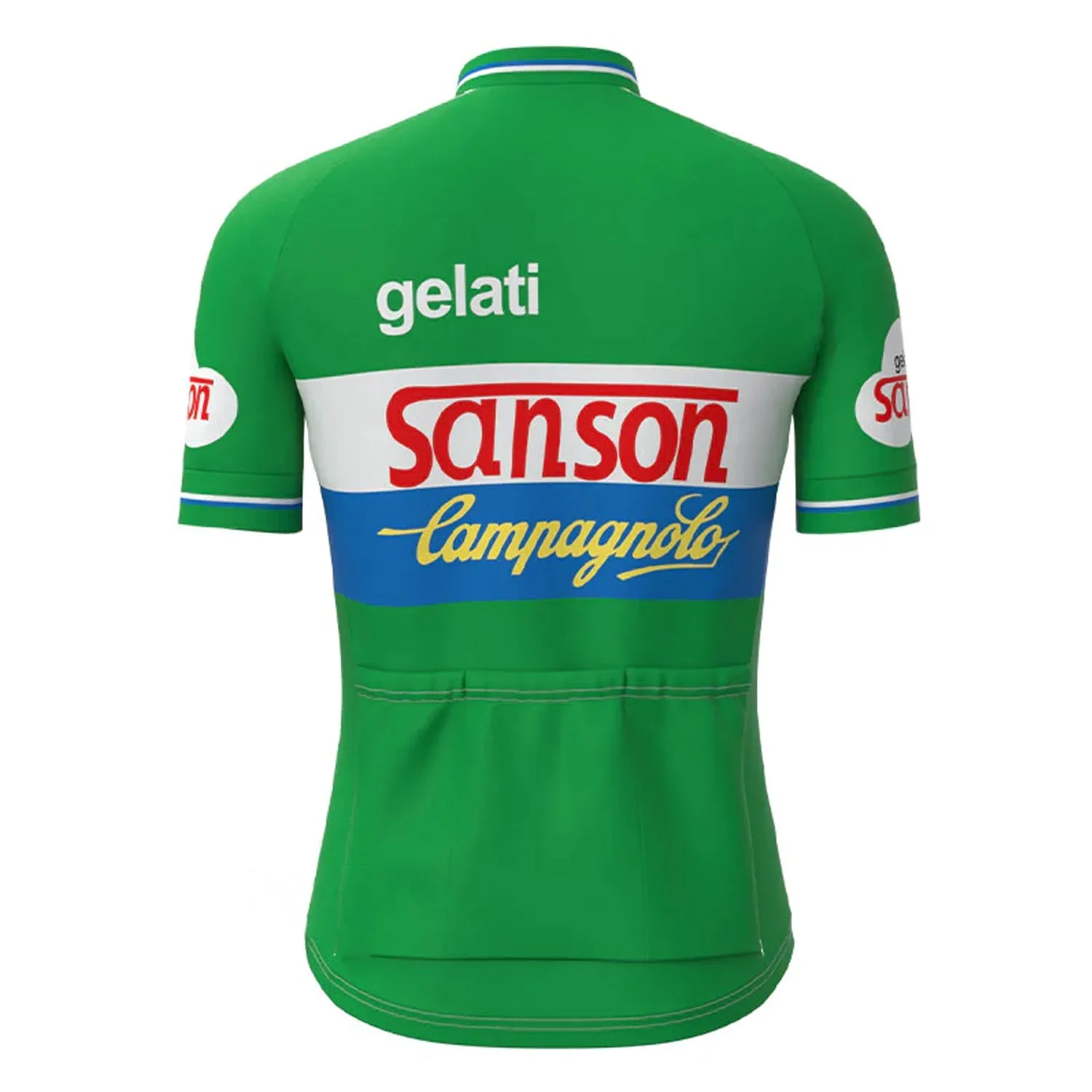 Gis Gelati Sanson Green Vintage Short Sleeve Cycling Jersey Top