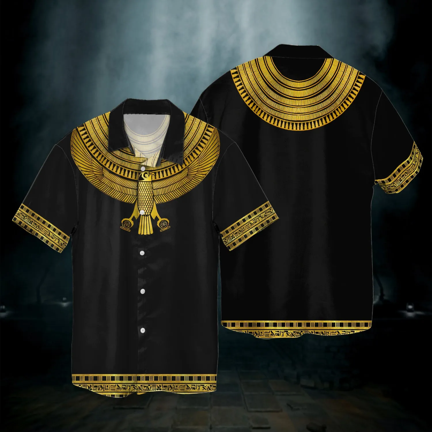 Golden Horus Black, Ancient Egypt 3D Shirts