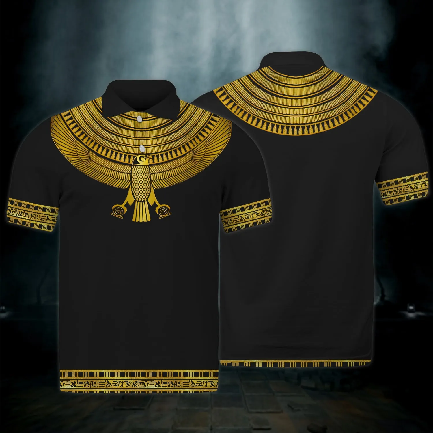 Golden Horus Black, Ancient Egypt 3D Shirts