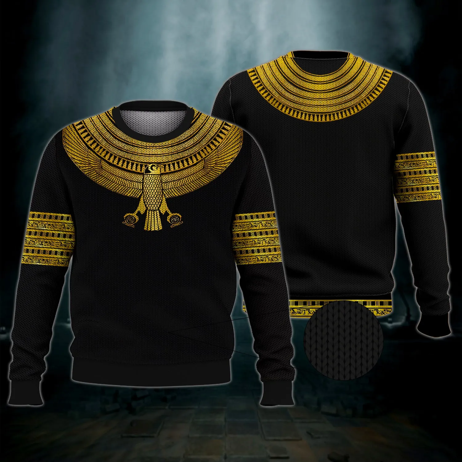 Golden Horus Black, Ancient Egypt 3D Shirts