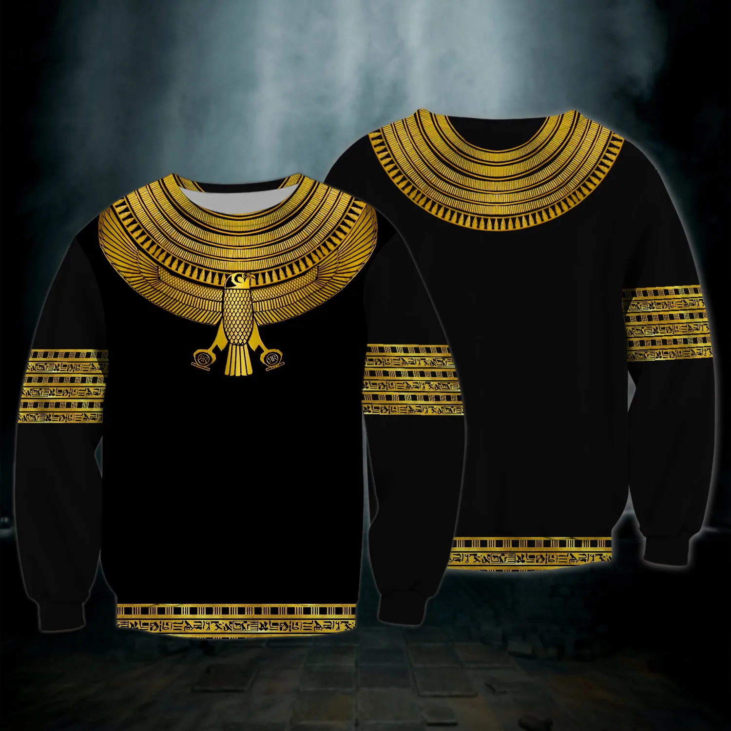 Golden Horus Black, Ancient Egypt 3D Shirts