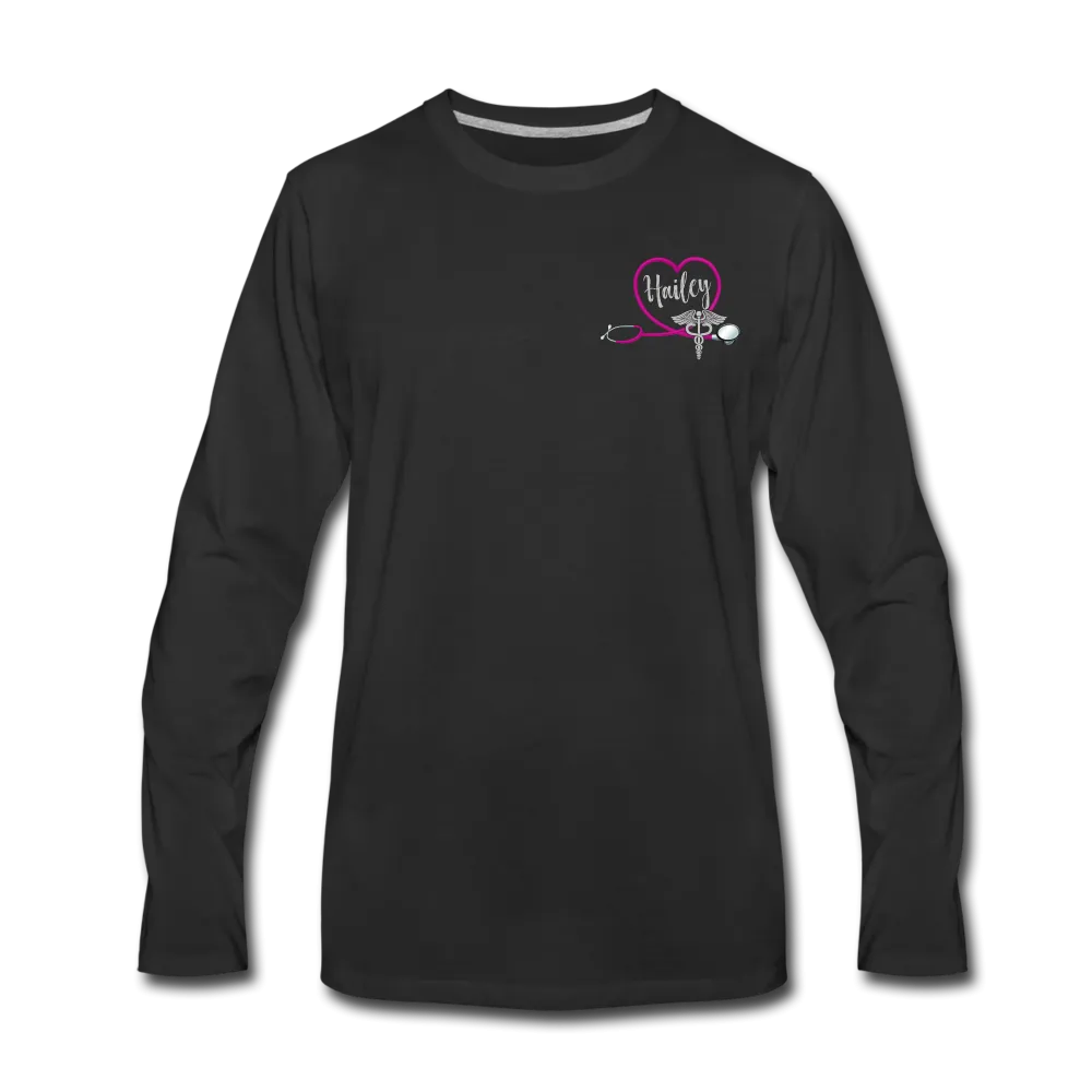 Hailey ER Nurse Flag Men's Premium Long Sleeve T-Shirt
