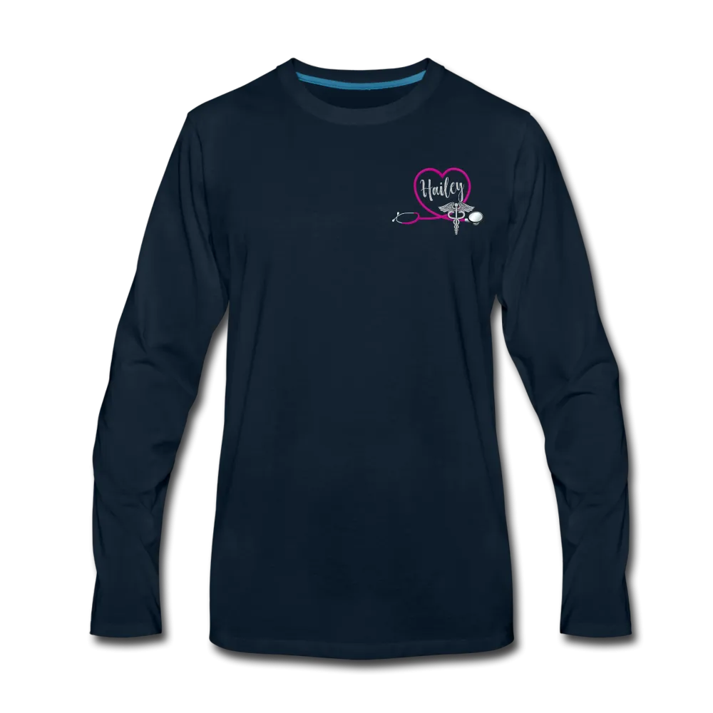 Hailey ER Nurse Flag Men's Premium Long Sleeve T-Shirt