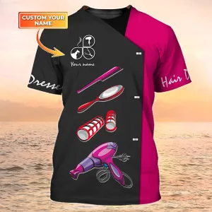 Hairdresser T Shirt Salon Uniform Hairstylist Custom Shirts [Non Workwear]