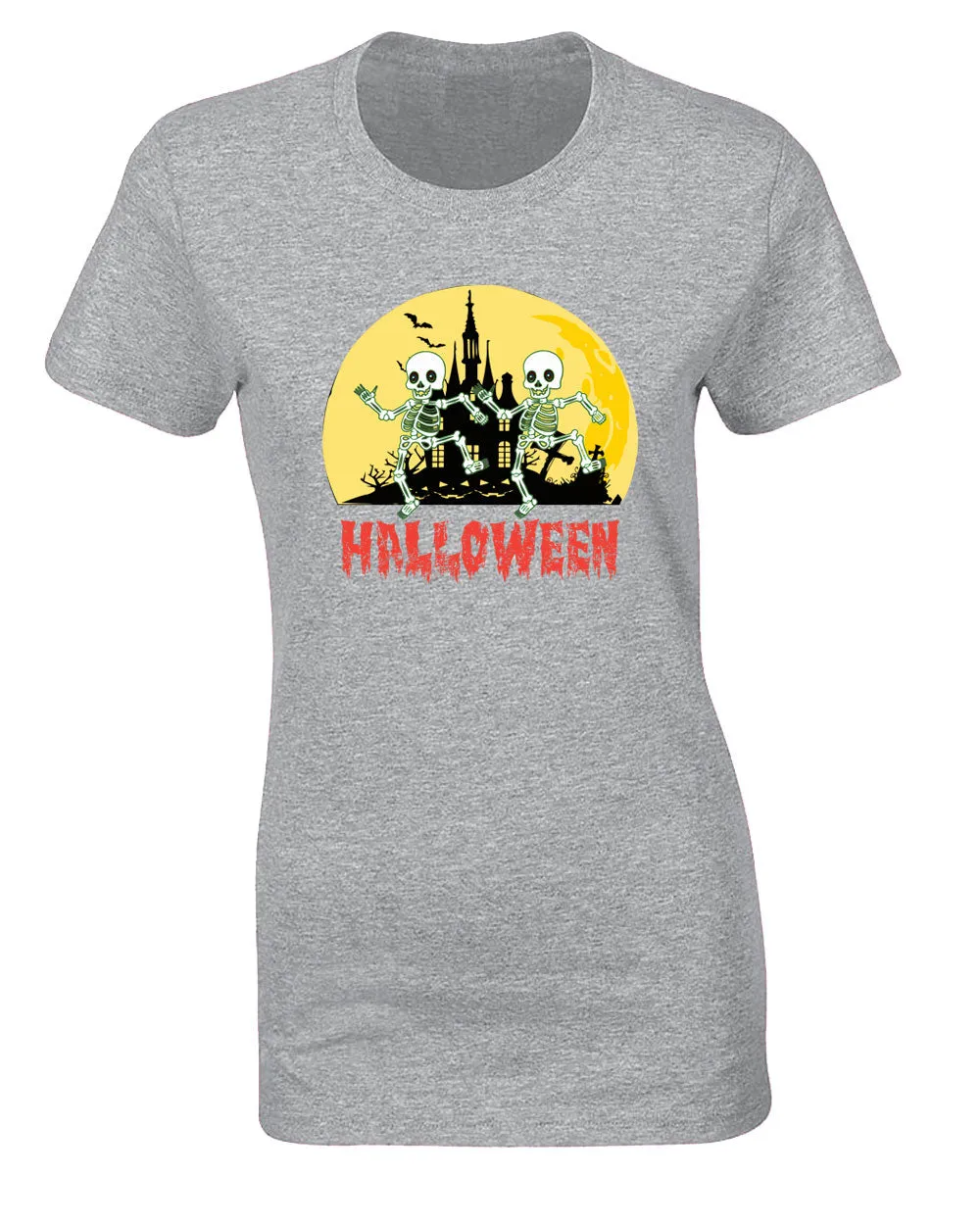 Halloween skeleton t-shirt women tees