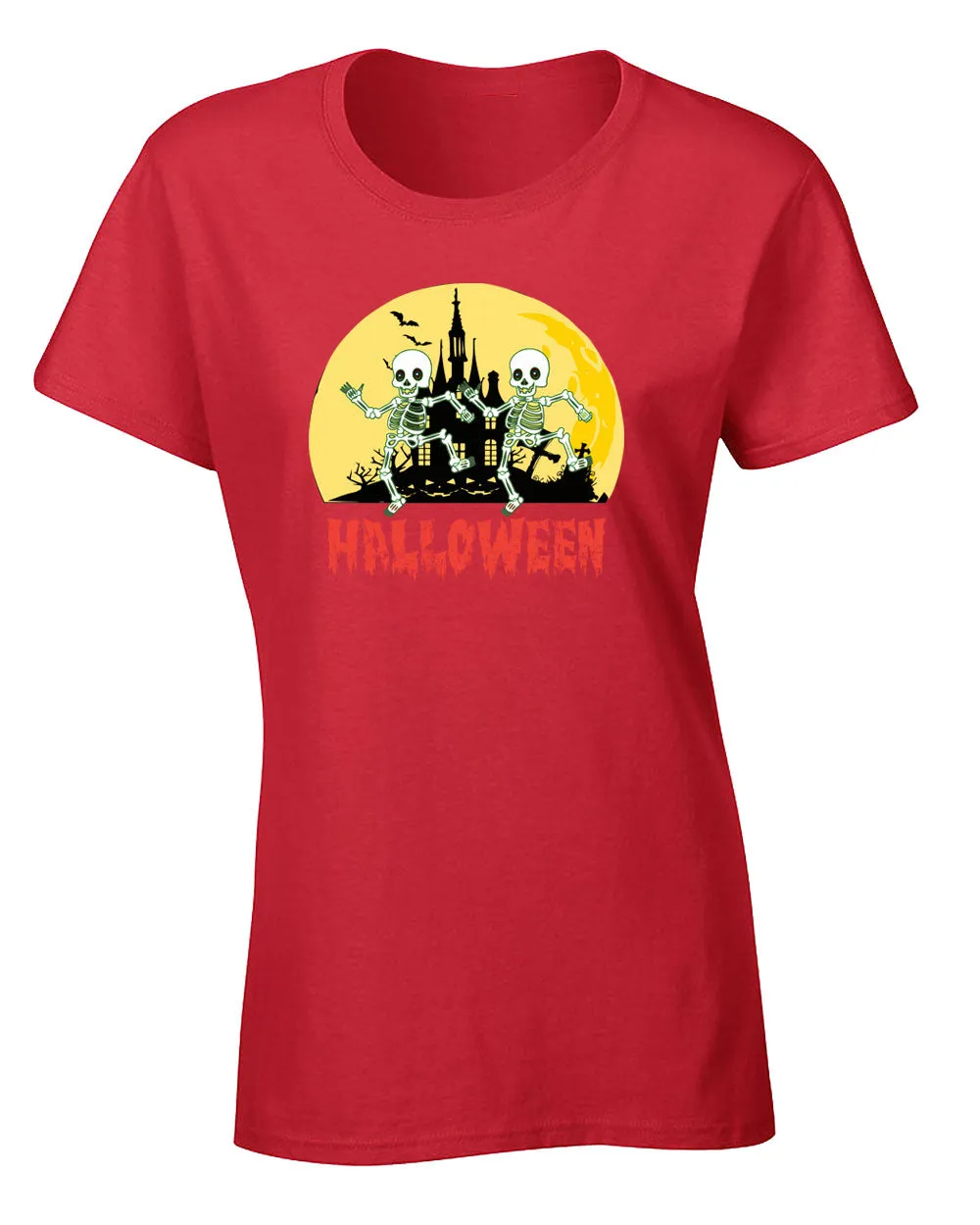 Halloween skeleton t-shirt women tees