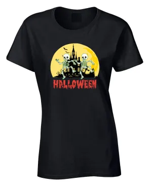 Halloween skeleton t-shirt women tees