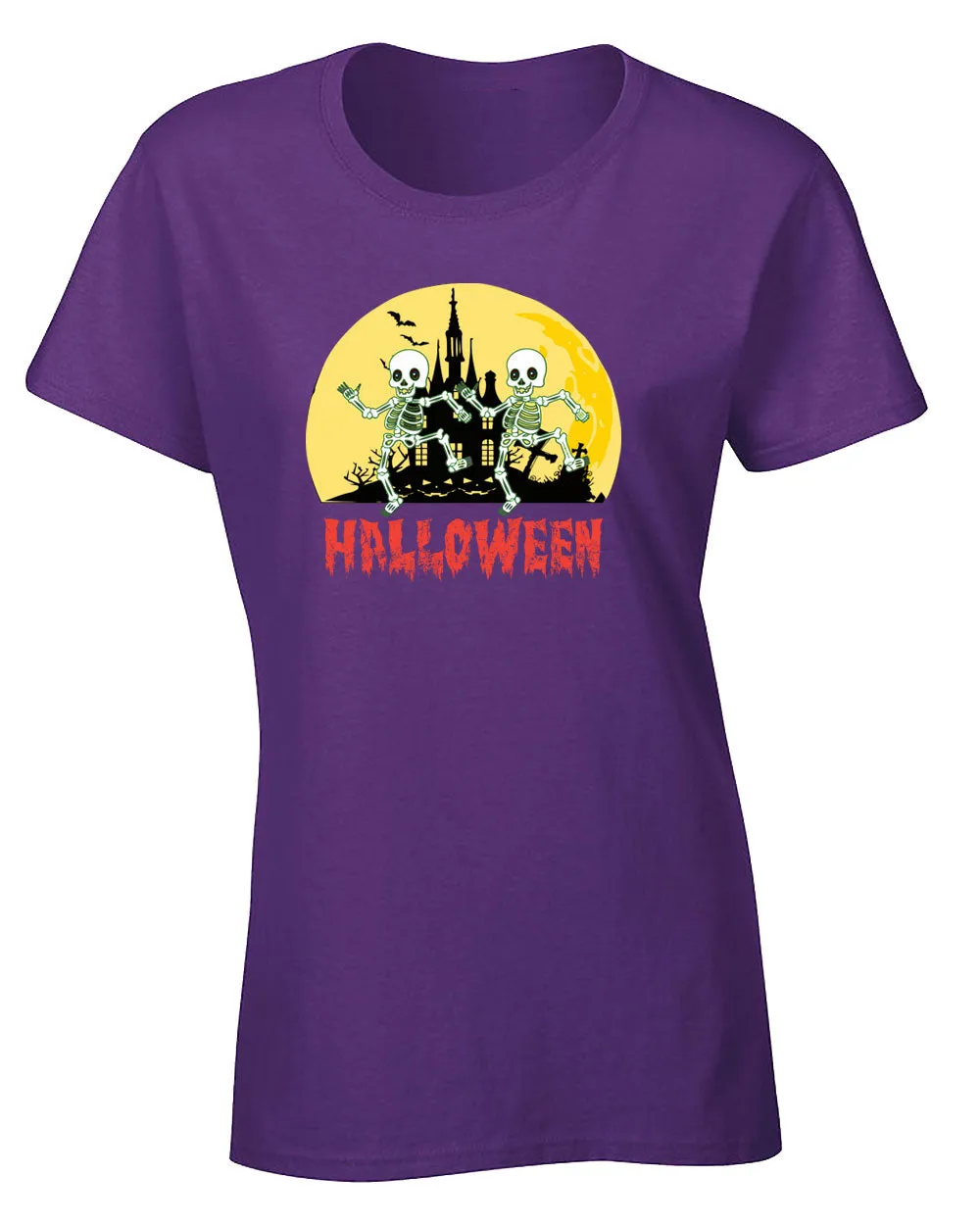 Halloween skeleton t-shirt women tees