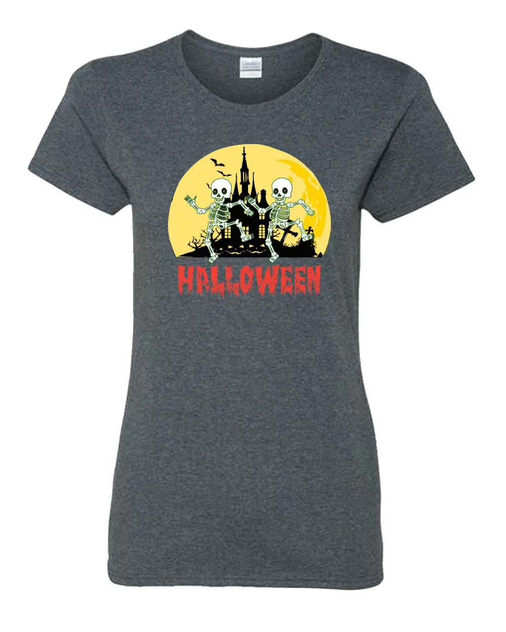 Halloween skeleton t-shirt women tees