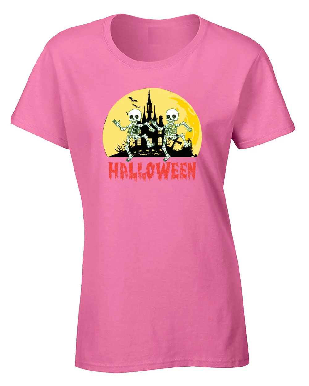 Halloween skeleton t-shirt women tees