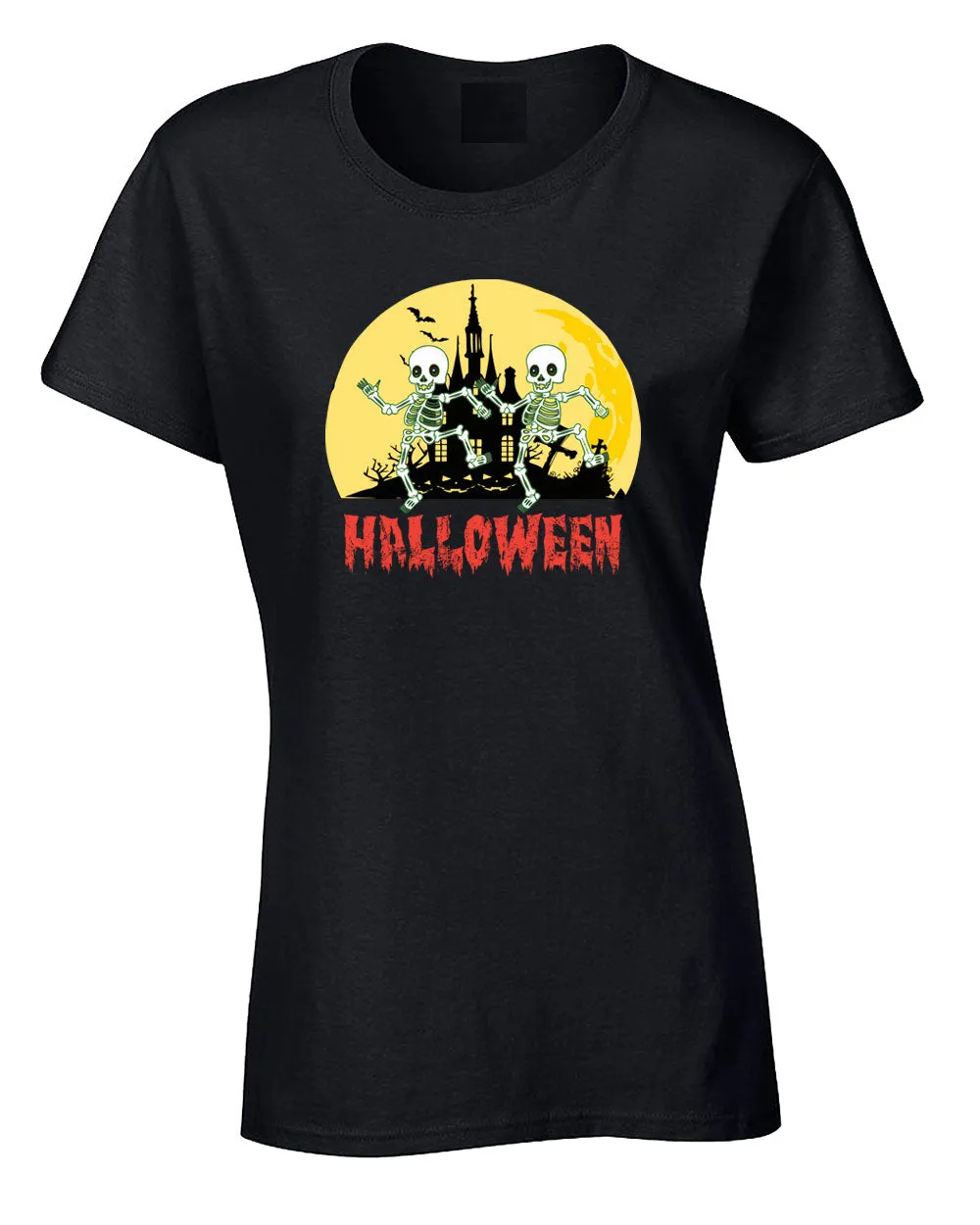 Halloween skeleton t-shirt women tees