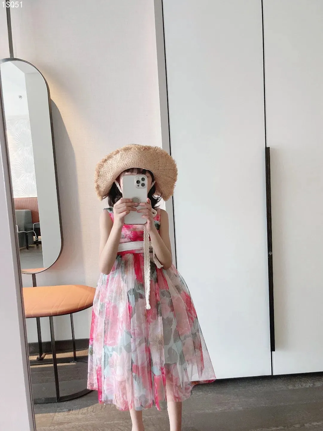 High Quality Flowers Dress For Baby Girls  Summer Kids Girl Beach Dresses suspender Party dress Clothes