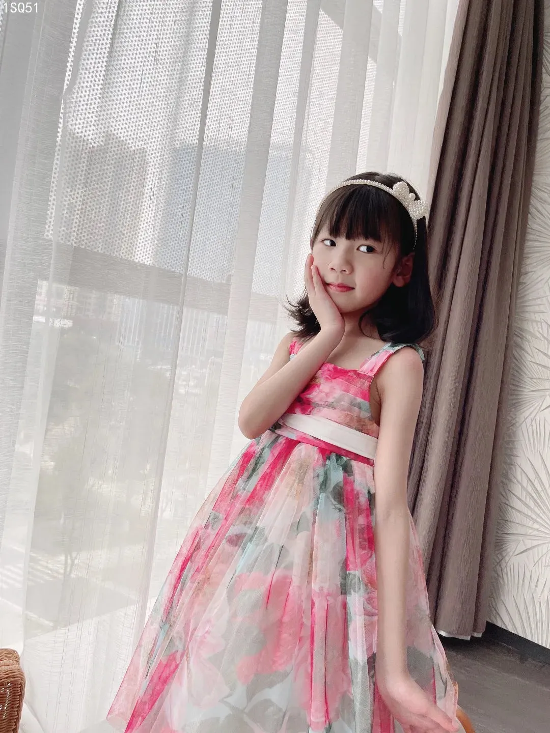 High Quality Flowers Dress For Baby Girls  Summer Kids Girl Beach Dresses suspender Party dress Clothes