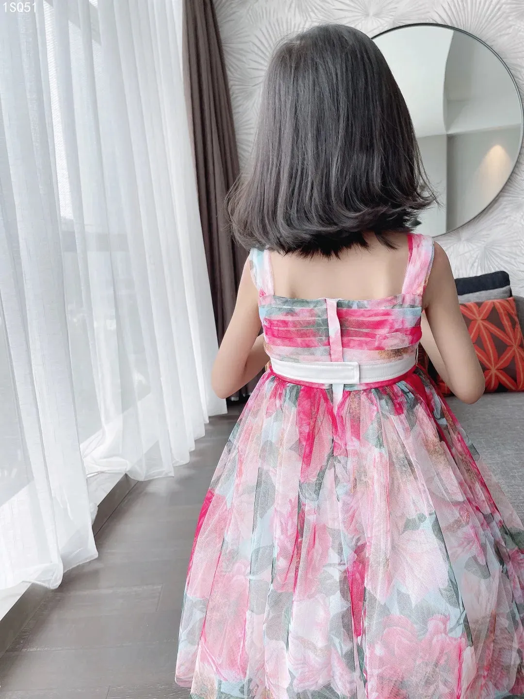 High Quality Flowers Dress For Baby Girls  Summer Kids Girl Beach Dresses suspender Party dress Clothes