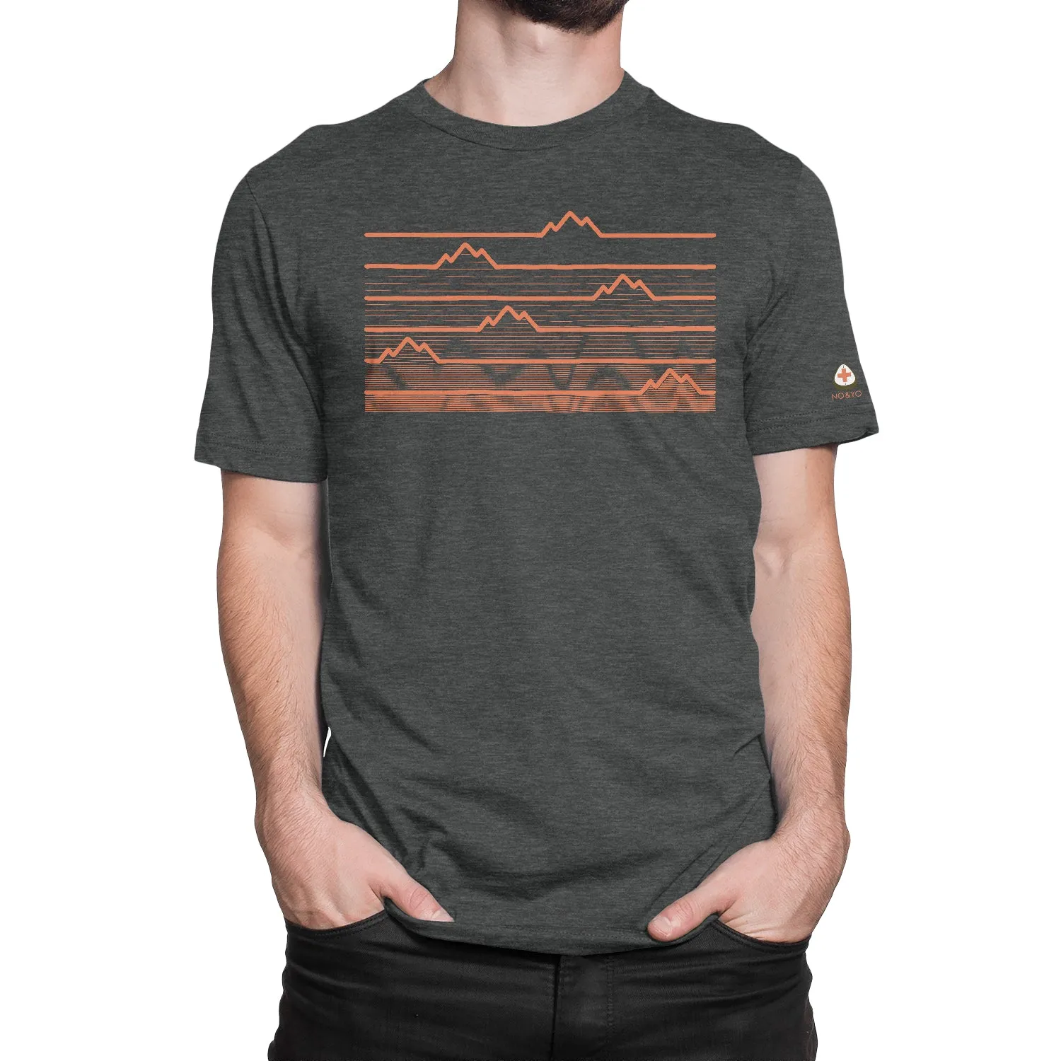 High-Quality Men’s Mountain Heartbeat Graphic Tee
