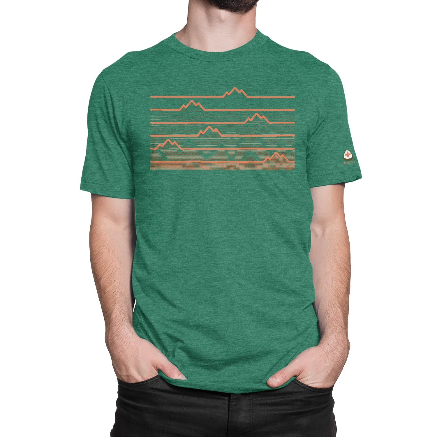 High-Quality Men’s Mountain Heartbeat Graphic Tee