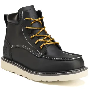 HVB 304 Men's 6" Soft Toe Non-Slip Water Resistant for Construction with Durable Rubber EVA Outsole Work Boots