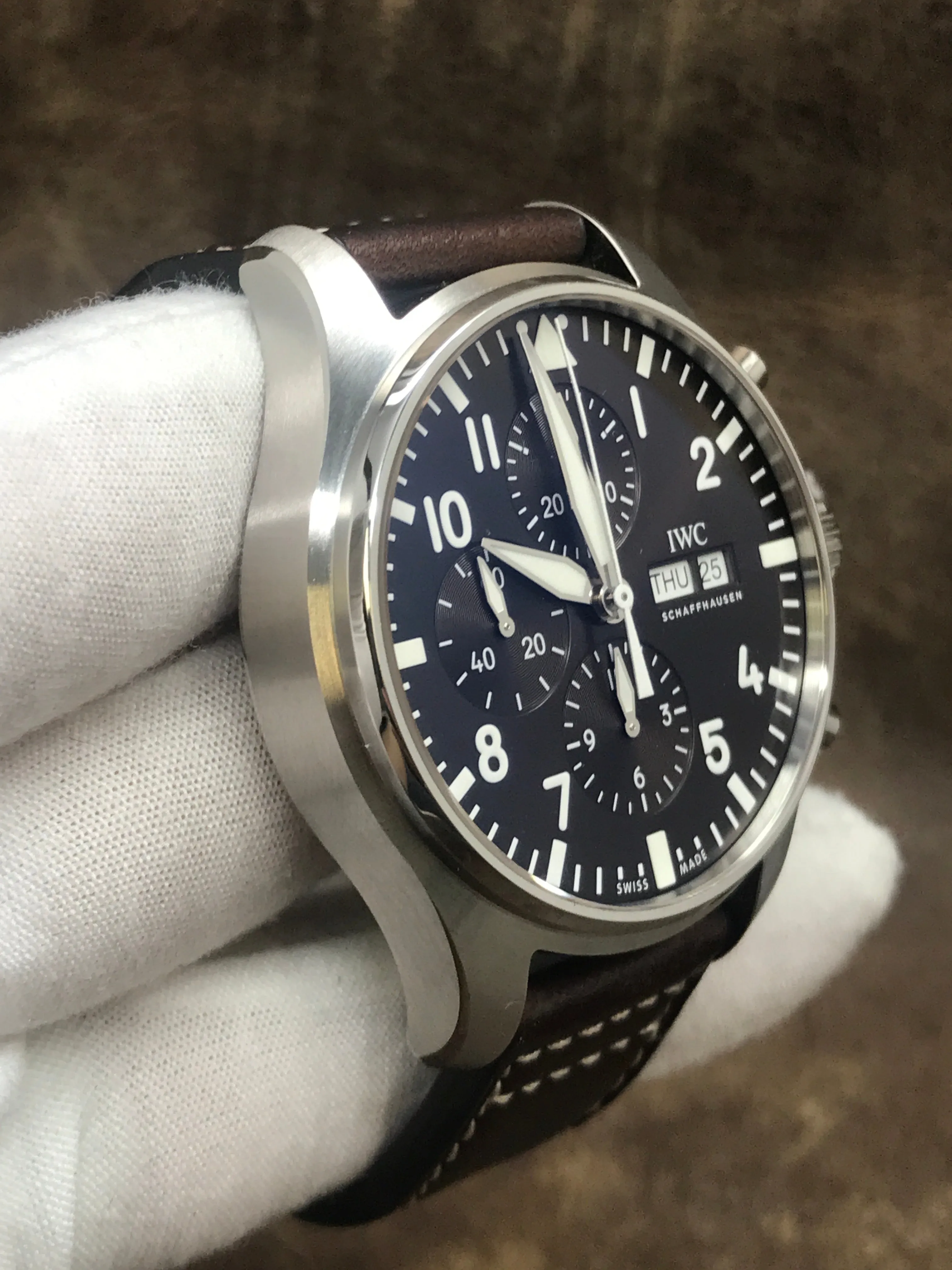 IWC Pilot's Watch Chronograph Edition “Antoine De Saint Exupéry” IW377713 Brown Dial Automatic Men's Watch
