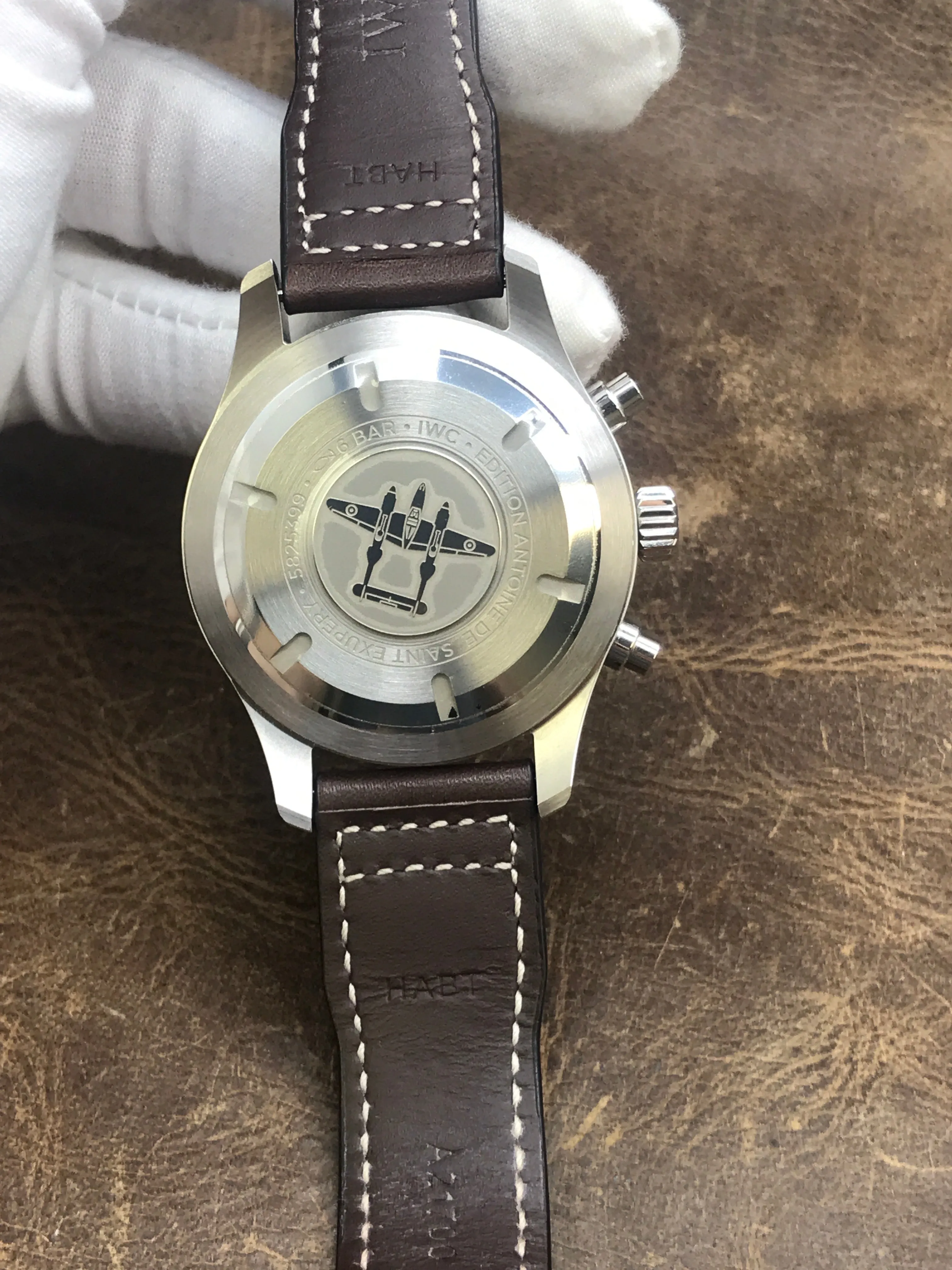 IWC Pilot's Watch Chronograph Edition “Antoine De Saint Exupéry” IW377713 Brown Dial Automatic Men's Watch