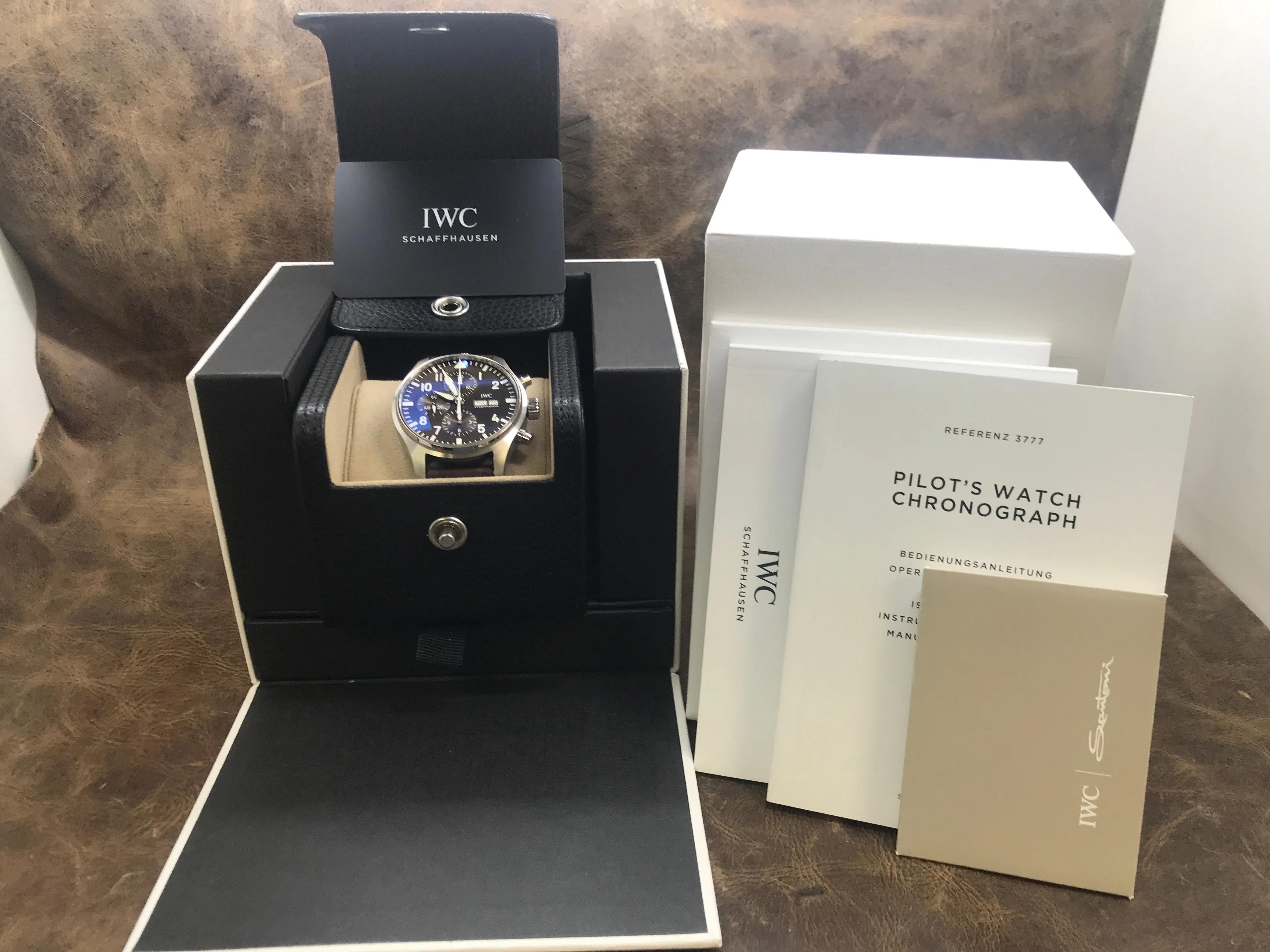 IWC Pilot's Watch Chronograph Edition “Antoine De Saint Exupéry” IW377713 Brown Dial Automatic Men's Watch