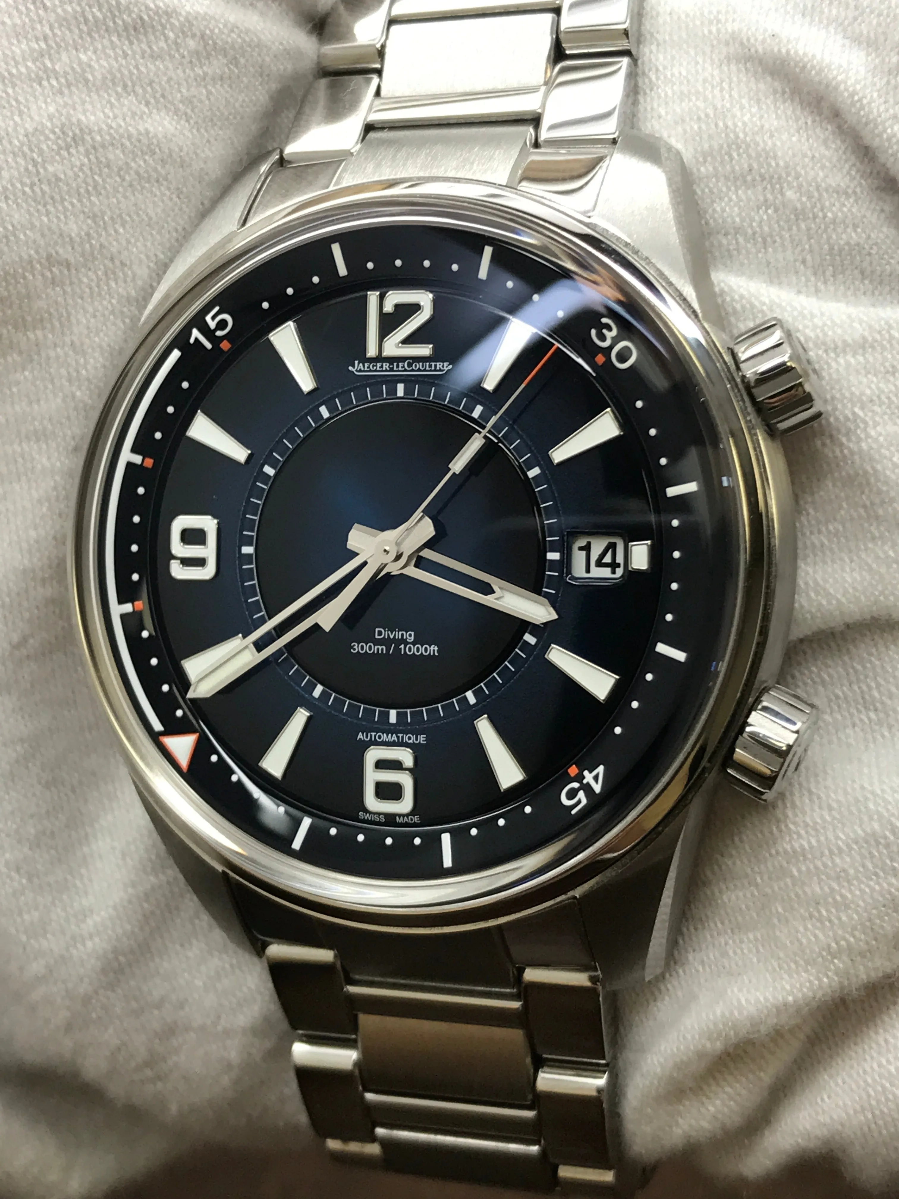 Jaeger-Lecoultre Polaris Mariner Date Q9068180 Blue Dial Automatic Men's Watch