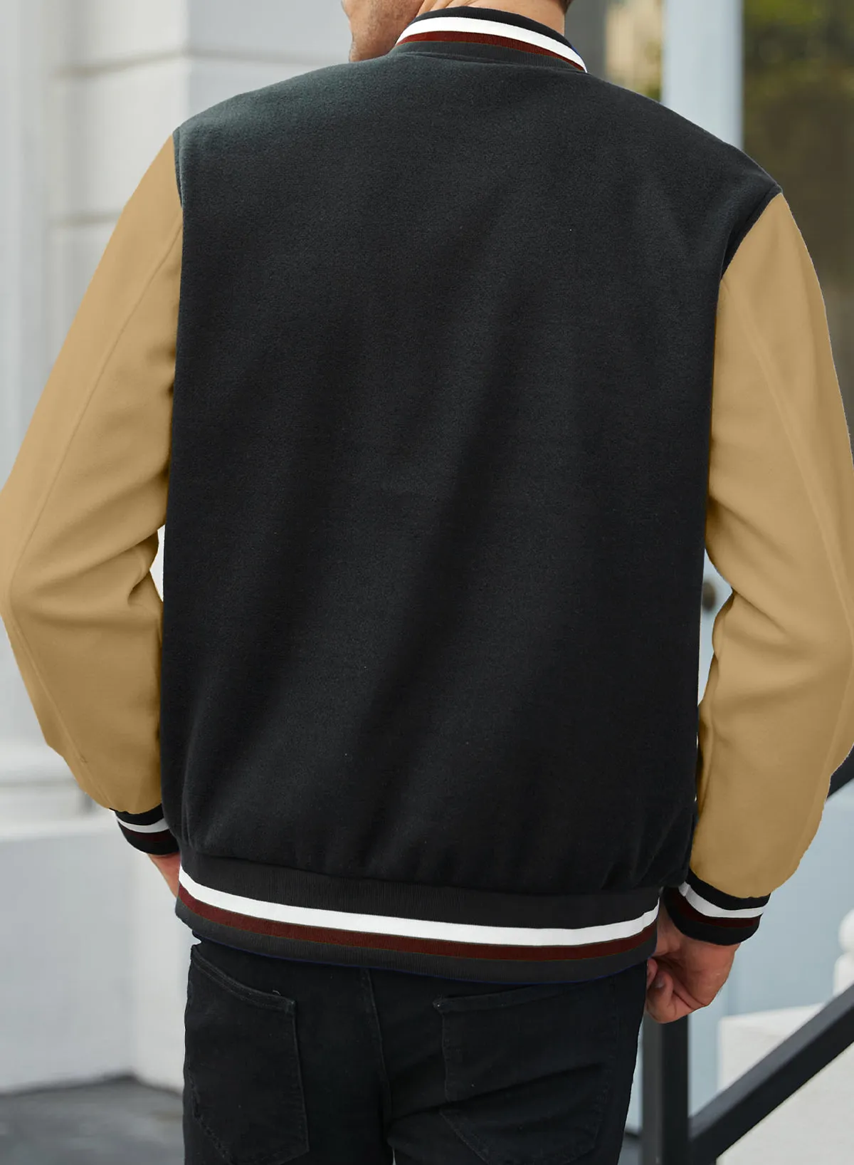 JMIERR Mens Fashion Varsity Jacket Causal Letterman Baseball Bomber Jackets